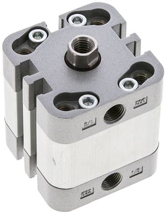 ISO 21287-Zylinder, doppeltw., Kolben 32mm, Hub 10mm, Kolbenstange mit IG