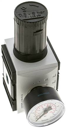 FUTURA Präzisionsdruckregler, G 3/8", 0,5 - 8bar, BG 2, mit durchgehender Druckversorgung