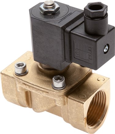 2/2-Wege Messing-Magnetventil G 1", -0,95 - 16 bar, stromlos geschlossen (NC) 24VAC, Dichtung EPDM