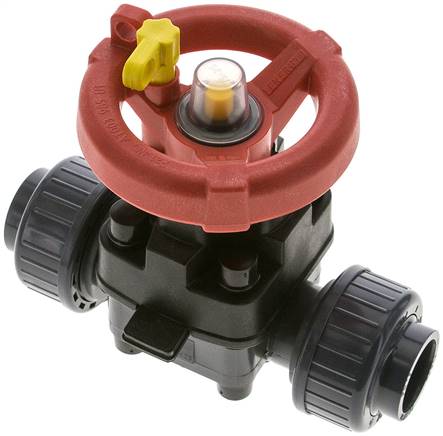 PVC-Membranventil (Hand) PVC / EPDM, 25mm Klebemuffe