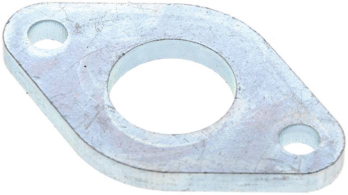 Flanschbefestigung f. 20 & 25mm ISO 6431-Zylinder, Stahl verzinkt