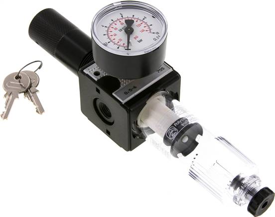 MULTIFIX Filterregler, abschließbar, G 1/4", 0,2 - 6bar, Baureihe 1