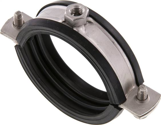 Rohrschelle, 64 - 67mm, 1.4404, mit Einlage, RS 67 G ESM8