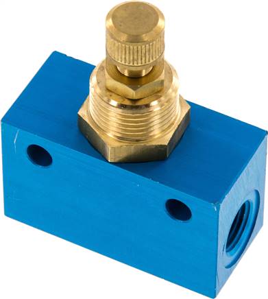 Block-Drosselventil, G 1/4", mit Messingspindel (in aggressiven Umgebungen)