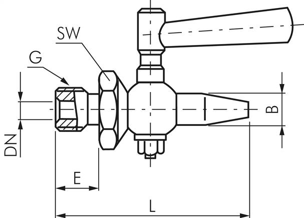 Edelstahl-Probierhahn G 1/4", PN 6