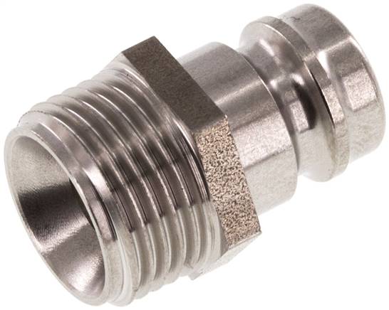 Temperierkupplungsstecker 13mm Zapfen,G 3/8"(AG), Edelstahl