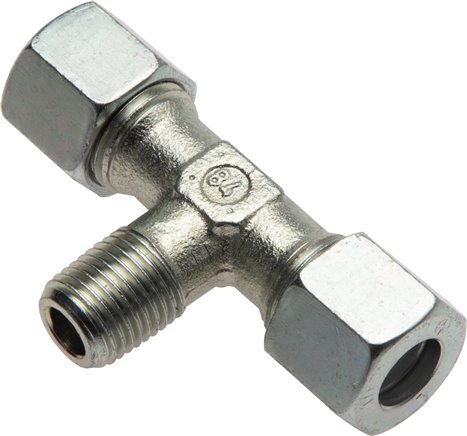 T-Schneidringverschraubung R 3/8"-10 S (M18x1,5), Stahl verzinkt