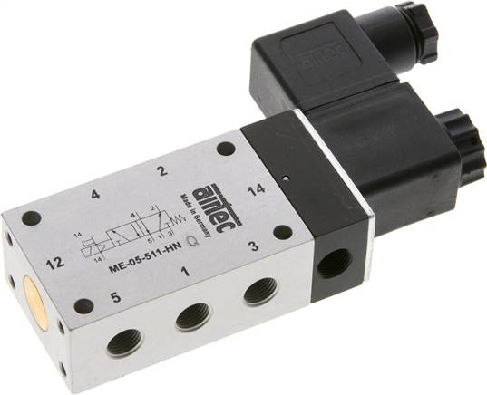 5/2-Wege Magnetventil mit Fremdluftanschluss, G 1/8" 24V=