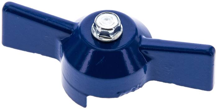 Kombigriff-blau, Größe 3, Knebel (Aluminium lackiert)