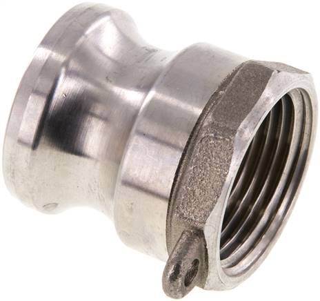 Kamlock-Stecker (A) NPT 1"(IG), Edelstahl (1.4408)