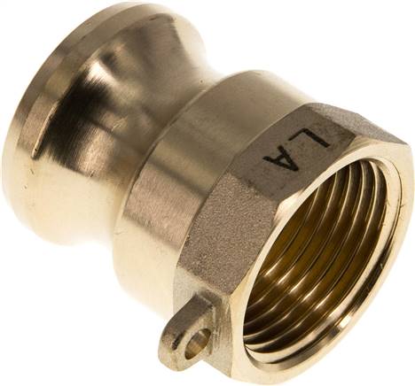 Kamlock-Stecker (A) Rp 1"(IG), Messing