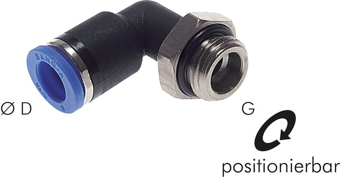 Winkel-Steckanschluss G 1/8"-4mm, IQS-Standard, GL