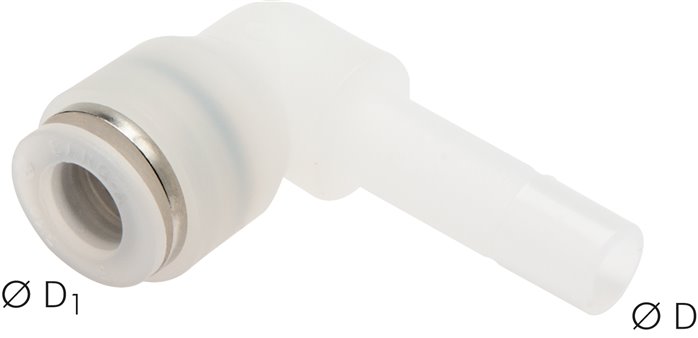 Winkel-Steckanschluss 12mm Stecknippel, IQS-PVDF