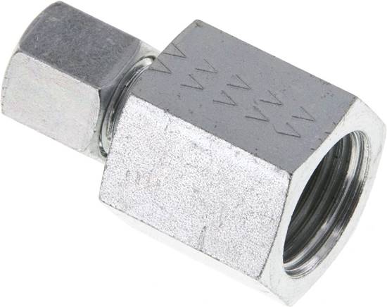 Aufschraub-Schneidringverschr. G 1/2"-8 L (M14x1,5), Stahl verzinkt