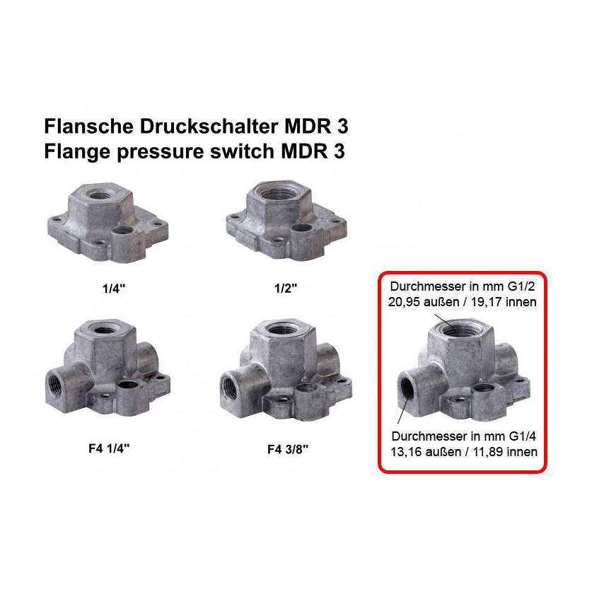 Condor Druckschalter Typ MDR 3/16 EA 212348 Anschluss F4 G1/2 103045