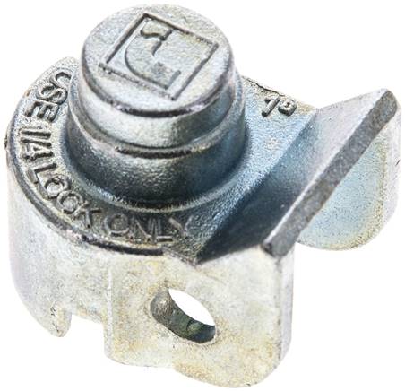 Kombigriff Größe 1, Schlossadapter zum Abschließen der Flachstahlgriffe, 6 mm Bo