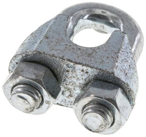 Drahtseilklemme f. 13,0mm Seil, M 10, B=24, Stahl verzinkt