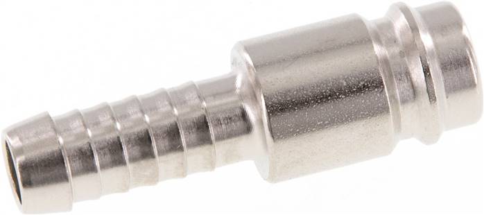 Kupplungsstecker (NW10) 10mm Schlauch, Stahl gehärtet & vernickelt