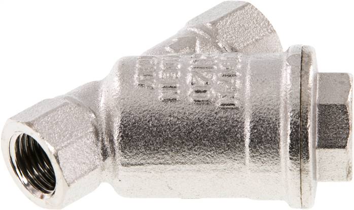Schmutzfänger G 1/4", -0,99 bis 20bar, Messing vernickelt