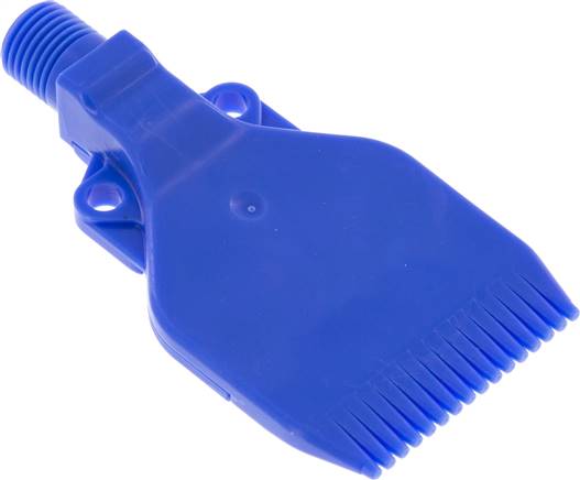 Mehrkanal-Fächerdüse, 47mm, G 1/4", POM (blau)