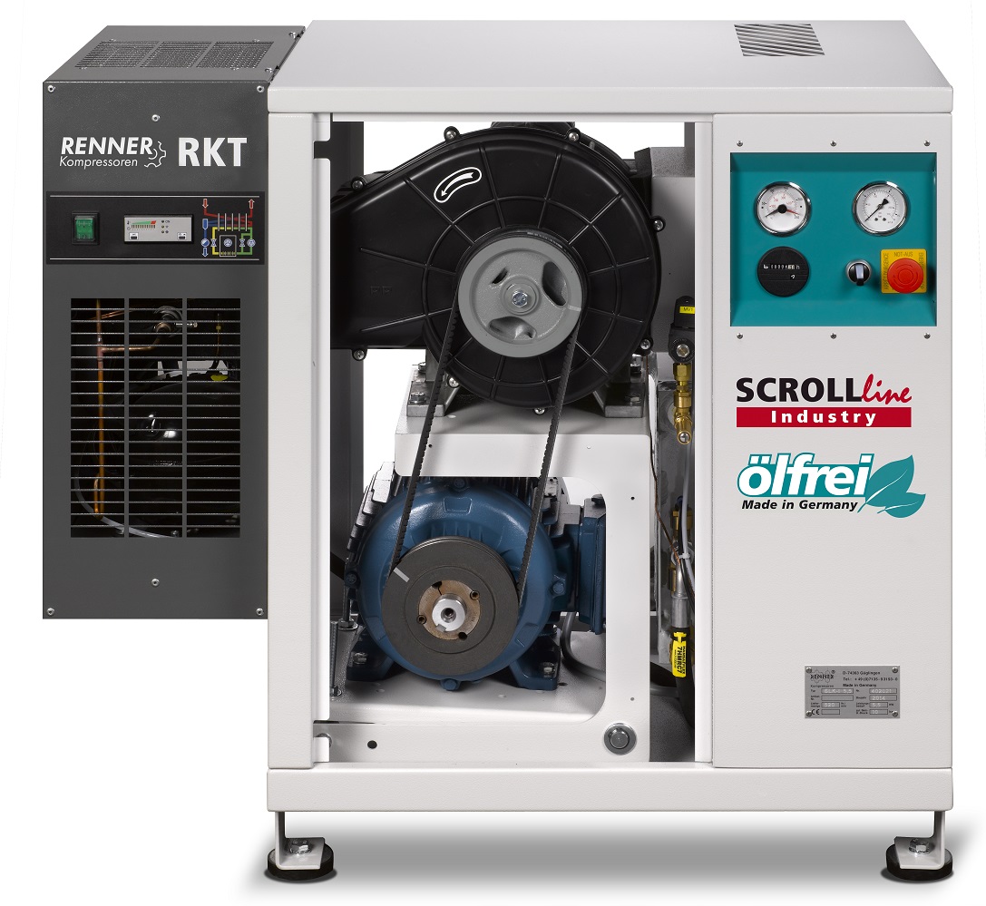 RENNER-Scrollkompressor Industry SLK-NEO 4,5 I 10 bar mit Kältetrockner-Ölfrei