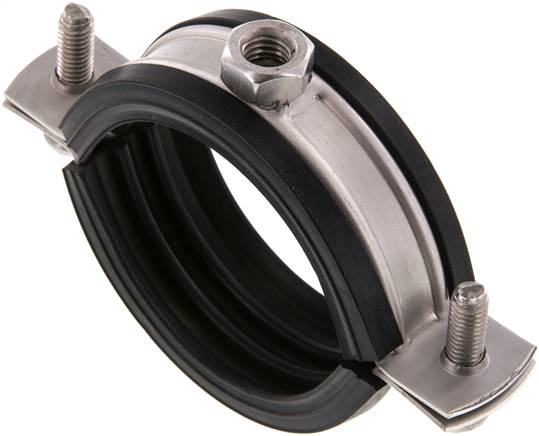 Rohrschelle, 52 - 56mm, 1.4404, mit Einlage, RS 56 G ESM8