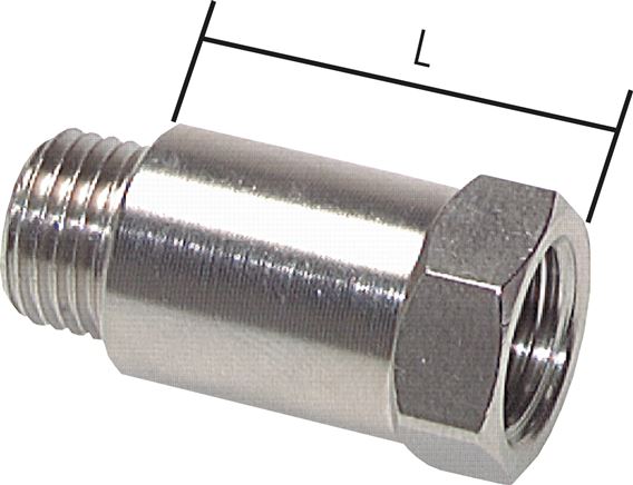 Gewindeverlängerung G 1/4"-11,5mm, Messing vernickelt