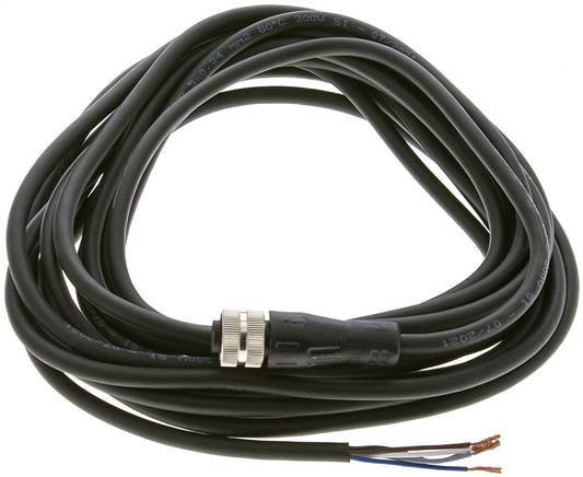 Kabel mit M12-Kupplung, 5 m, gerade, 5 lose Kabelenden (Pin 1 bis 5)