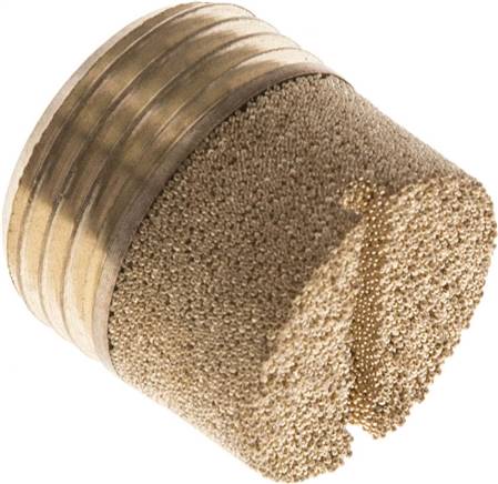 Schalldämpfer G 3/8", Sinterbronze, zylinderförmig