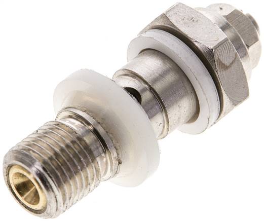 Drosselhohlschraube G 1/8", abluftregelnd (B), Schlitzschraube und Kontermutter