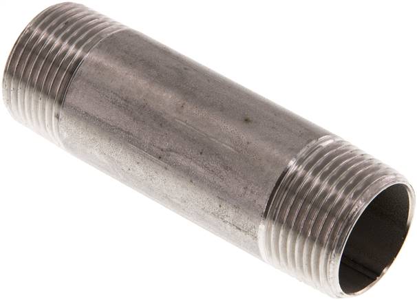 Rohrdoppelnippel R 3/4"-80mm, 1.4571