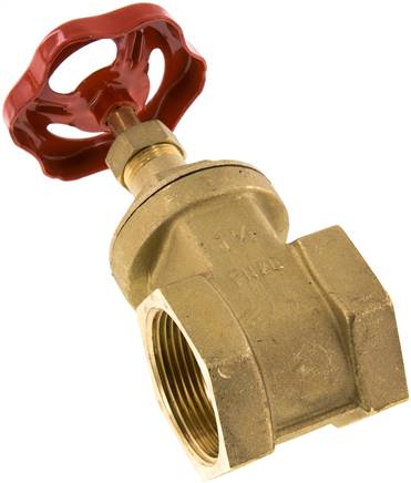 Muffen-Absperrschieber, Messing, G 1-1/2", PN 20