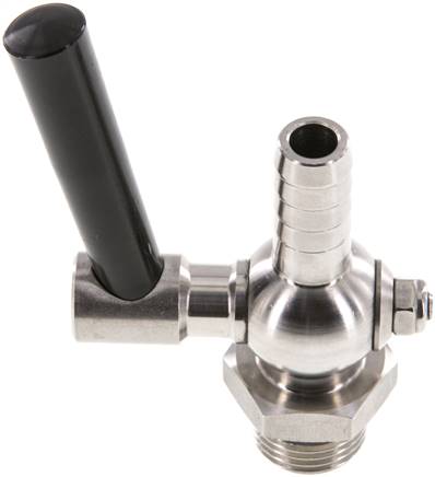 Edelstahl-Schlauchhahn G 1/2"-13 (1/2")mm, PN 6