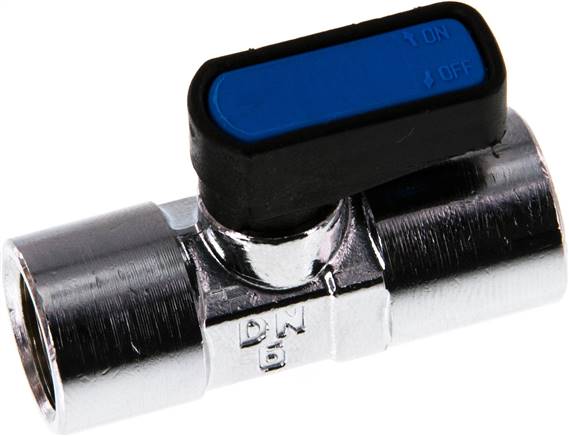 Messing-Minikugelhahn Rp 1/4"-Rp 1/4" (IG), PN 20