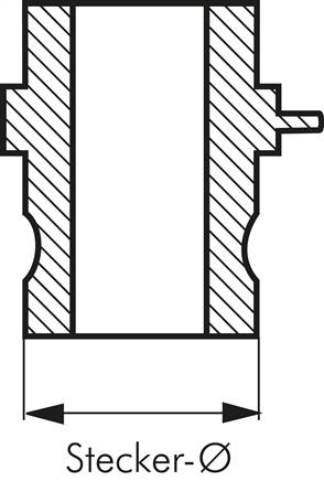 Kamlock-Verschlussstecker (DP) 1-1/2", Messing