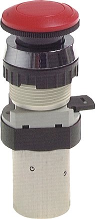 5/2-Wege Not-Aus-Taster-Ventil, rot (30,5mm), M5