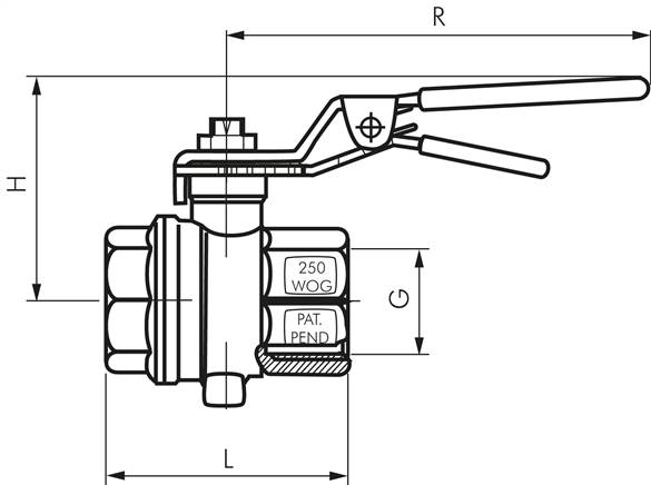 Absperrklappe mit Innengewinde Rp 4", 0 bis 16bar