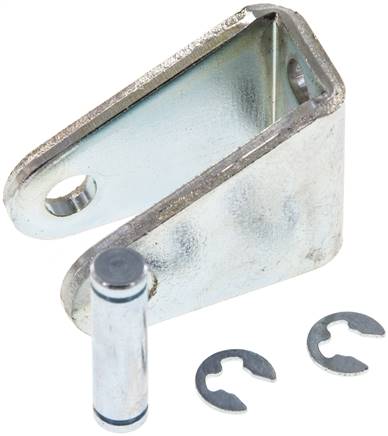 Lagerbock f. 12 & 16mm ISO 6432-Zylinder, Stahl verzinkt