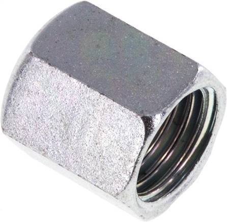 Überwurfmutter DN4, M 12 x 1,5, Bohrung 7,5mm, Stahl verzinkt