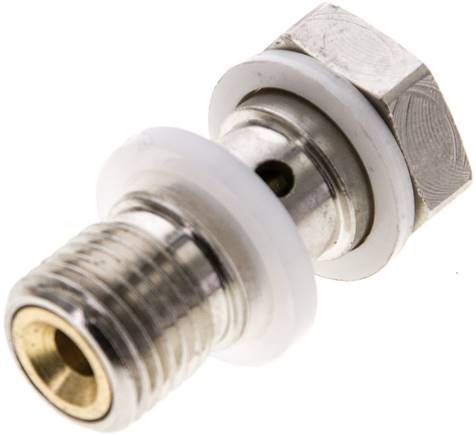 Drosselhohlschraube G 1/4", zu- und abluftregelnd (C), Schlitzschraube (mit Schraubendreher einstellbar)