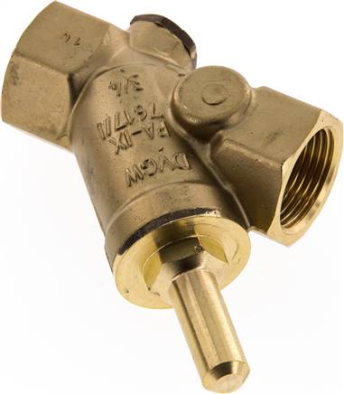 Schrägsitz-Rückschlagventil, Rp 3/4", PN 10 / DVGW, Messing
