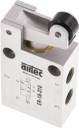3/2-Wege (NC/NO) Endschalter mit Rolle, G 1/8"