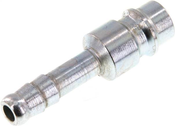 Kupplungsstecker (NW7,2) 6 (1/4")mm Schlauch, Stahl gehärtet & verzinkt