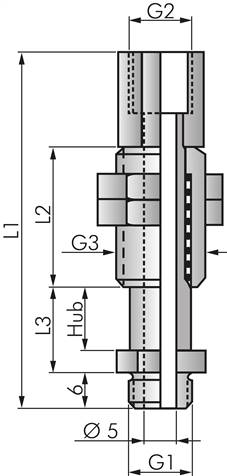 Federstößel G 1/8" (AG)xG 1/8" (IG), Hub 8mm , Standard