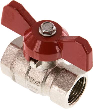 Messing-Kugelhahn, Eco-Line, Rp 3/8", 0 bis 25bar -Eco-Line, Knebelgriff