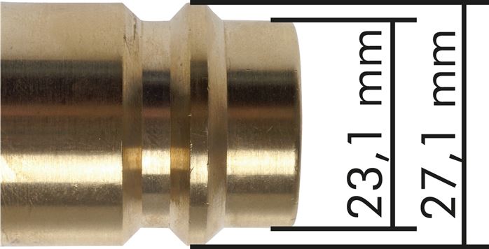 Schnellkupplung (NW19) 25 (1")mm Schlauch, Messing