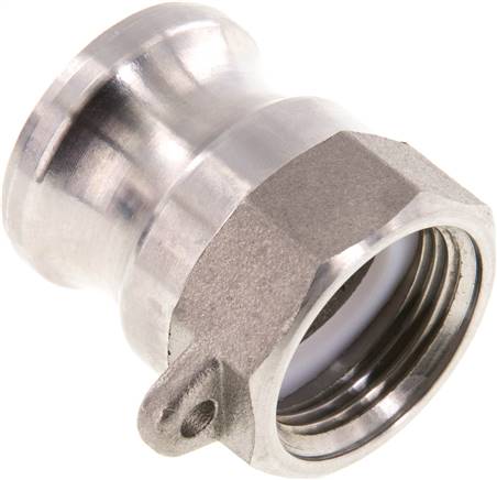 DIN/EN-Kamlock-Stecker (A/AF) G 3/4"(IG), Edelstahl (1.4408)