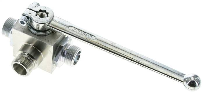Hochdruck-3-Wege Kugelhahn, T-Bohrung, 12 S (M20x1,5), 0 bis 500bar