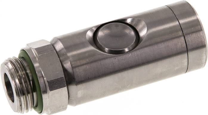 Sicherheits-Druckknopfkupplung (NW7,2), G 1/2" AG, Edelstahl