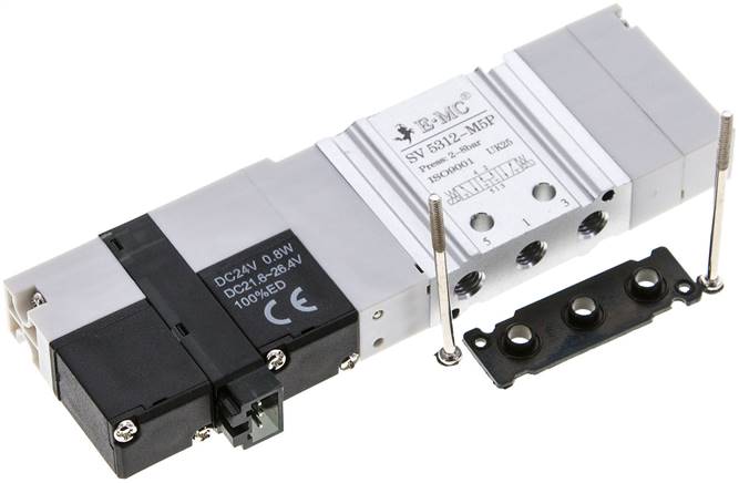 Magnetventil für S1V, 5/3-Wege (Mittelstellung belüftet) Typ SV 5312-M5P